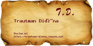 Trautman Diána névjegykártya