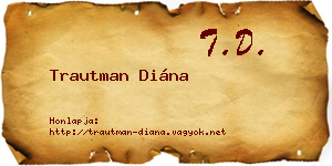 Trautman Diána névjegykártya