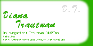 diana trautman business card